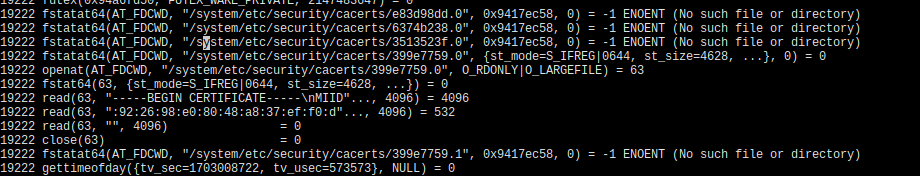 &lsquo;Stracing flutter app&rsquo;